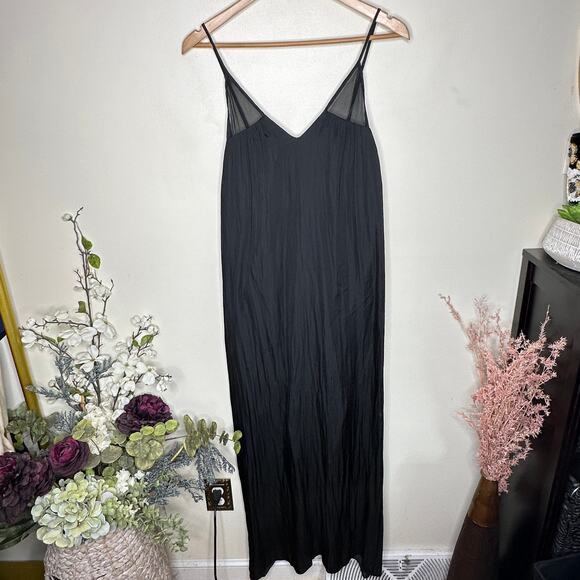 MODERN CITIZEN Slip Maxi Dress Black Minimalist Sz S {R23} - Picture 2 of 8